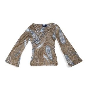 Y2K Boho Paisley Top <3